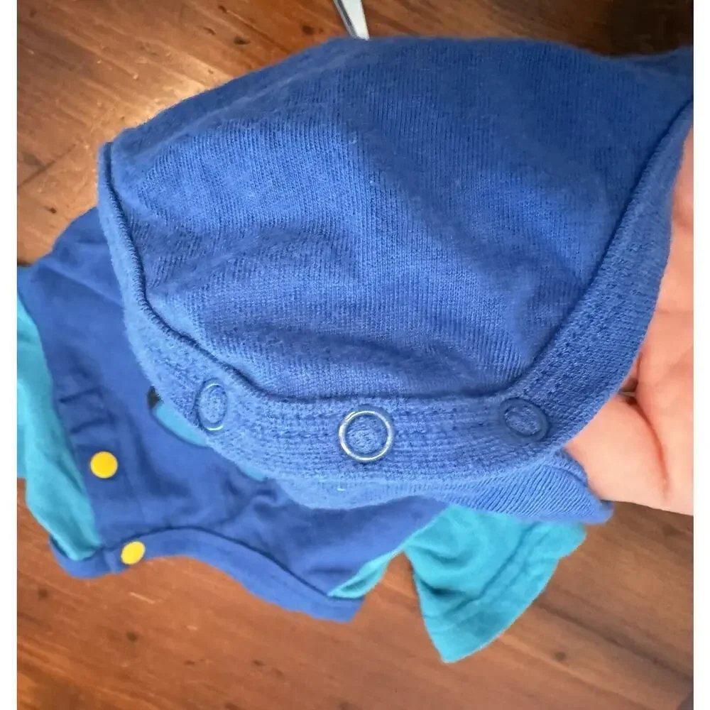Caterpillar CAT Equipment Infant Blue Short Sleeve Bodysuit Size 9 Months